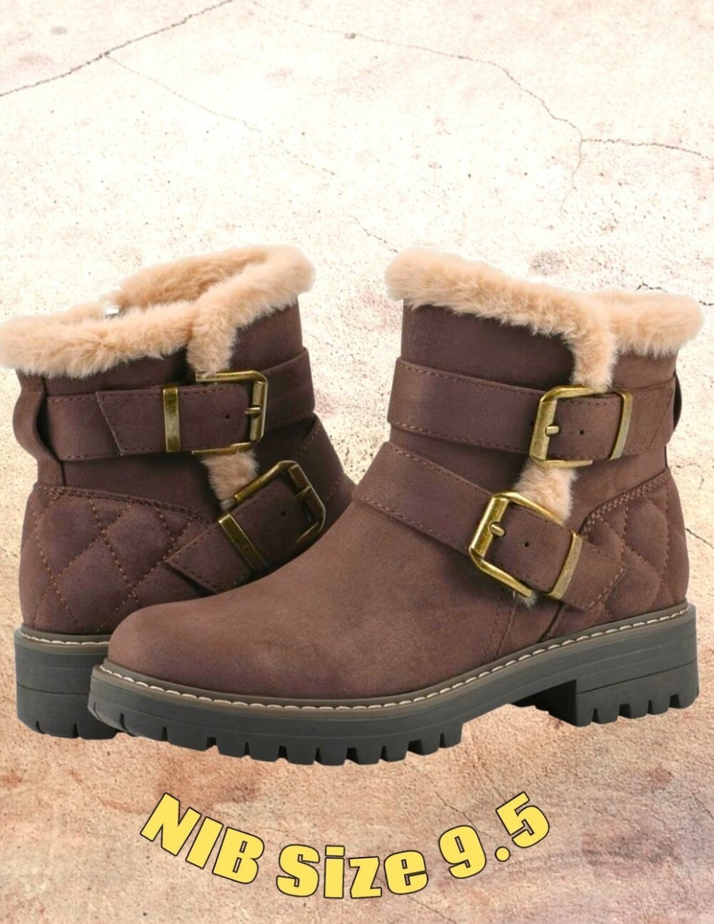 Cliffs By White Mountain Cushioned Faux Shearling Lined Ankle Bootie W Zipper